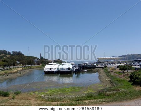 Larkspur, California - May 17, 2009:  Larkspur Landing, Also Known As Larkspur Ferry Terminal, Is Th
