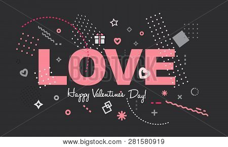 Happy Valentine's Day Card Or Background.