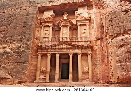 Petra Al Khazneh - The Treasury In The Ancient Town Of Petra