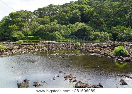 The Irish Waterfall Aasleagh (irish Eas Liath) Is Located In Northern Connemara And Is Fed By The Ri