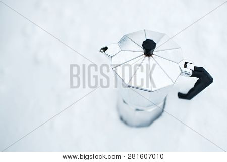 Close-up Of Two Coffee Moka Over White Background