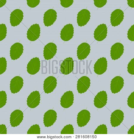 Seamless Background With Fresh Green Mint Leaves