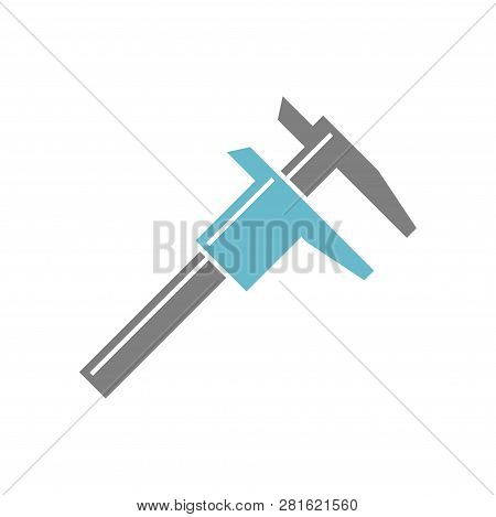 Tool Caliper Icon On White Background For Graphic And Web Design, Modern Simple Vector Sign. Interne