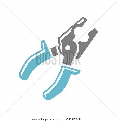 Tool Pliers Icon On White Background For Graphic And Web Design, Modern Simple Vector Sign. Internet