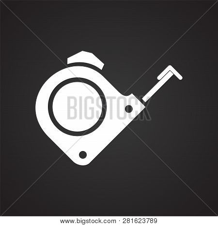 Tool Meter Icon On Black Background For Graphic And Web Design, Modern Simple Vector Sign. Internet 