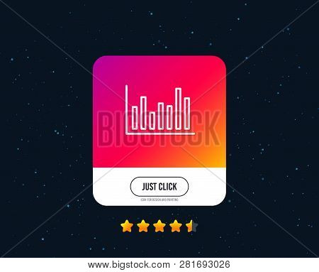 Column Chart Line Icon. Financial Graph Sign. Stock Exchange Symbol. Business Investment. Web Or Int