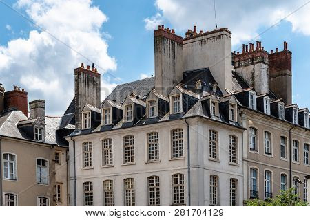 Old Buildings In Rennes In Britanny Against Sky