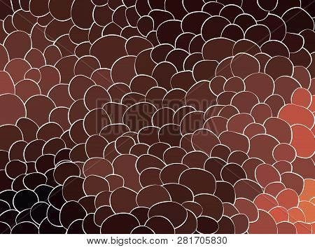 Seamless Pattern Of Colorful Red Ruby Dragon Skin, Fish Scales, Japanese Carp, Dinosaur Skin, Pimple