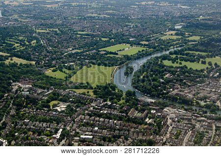River Thames At Richmond, Aerial View