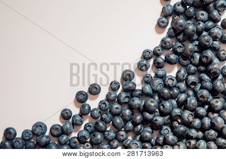 Tasty Blueberries Isolated On White Background. Blueberries Are Antioxidant Organic Superfood. Blueb