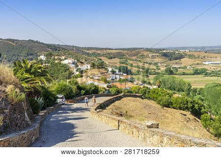 View Of Aljezur From Driveway To The Castle On The Hill, Portugal