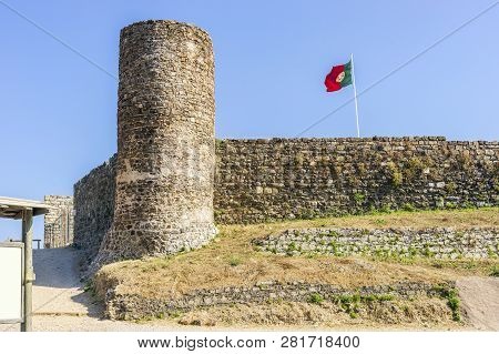 View Of Aljezur From Driveway To The Castle On The Hill, Algarve, Portugal
