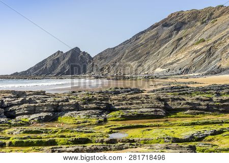 Beautiful Amoreira Beach Next To Aljezur, Algarve, Portugal