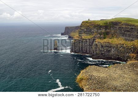 Wild Atlantic Way Cliffs Of Moher View To O Briens Tower