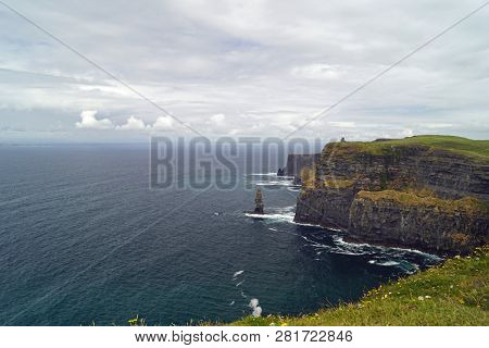 Wild Atlantic Way Cliffs Of Moher View To O Briens Tower