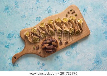 Qatayef Asafiri, Arabian Pancake Stuffed With Sweet Cheese.