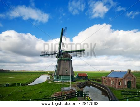 Windmühle-Landschaft