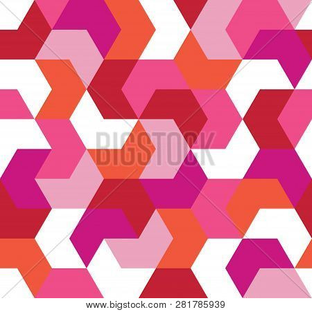 Seamless Pattern. Endless Background Of Geometric Shapes. Arrow Seamless Pattern. Geometric Pattern.