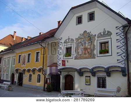 Radovljica, Slovenia - May 30, 2009: Scenes From Radovljica Town In Slovenia