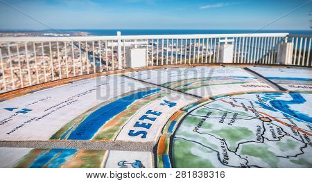 View Of The White Stones Orientation Table Of Sete, France