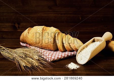 Bakery Food On Wood Table