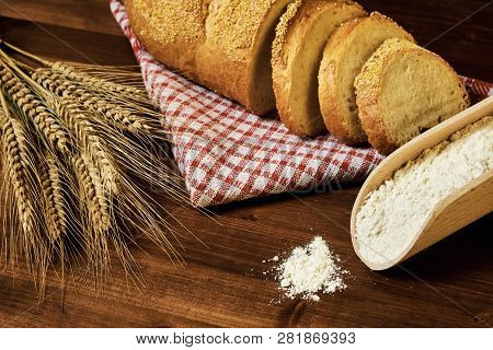 Bakery Food On Wood Table