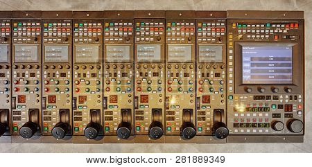 Camera Control Panel Master Panel For Managing Multi-camera Filming During A Concert Broadcast On Tv
