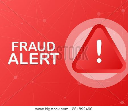Fraud Alert. Security Audit, Virus Scanning, Cleaning, Eliminating Malware, Ransomware. Vector Stock