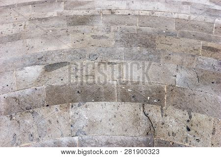 Half Round Granite Stairs Steps. Construction Detail