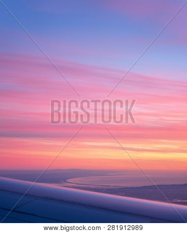 View Of Comporta, Troia, Setubal Bay, Near Lisbon, Portugal. Aerial Perspective From A Plane. Soft S