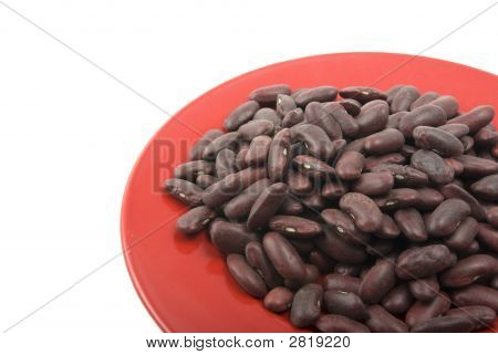 Rote Bohnen auf Teller