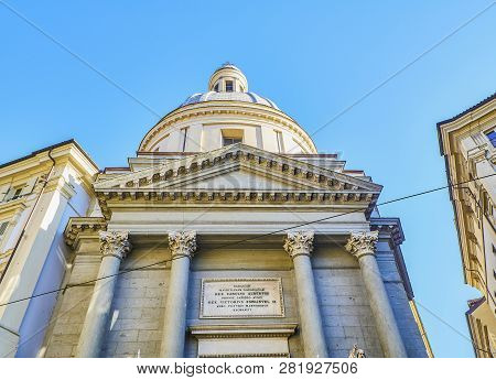 Principal Facade And Dome Of The Basilica Mauriziana, Saints Maurice And Lazarus. View From The Via 