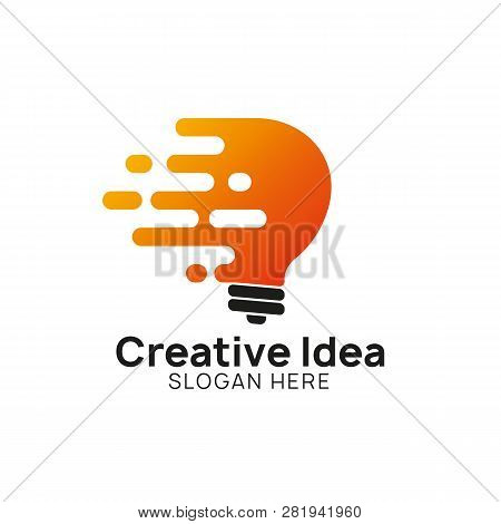 Speed Bulb Icon Symbol Design. Creative Idea Logo Design Template