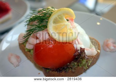 Rejer & æg Smørrebrød