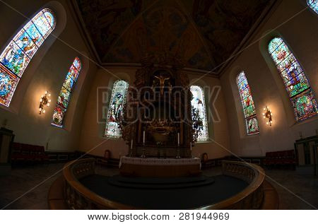 Oslo Cathedral or The Domkirken church, main church for Church of Norway. June 17,2018. Oslo,Norway