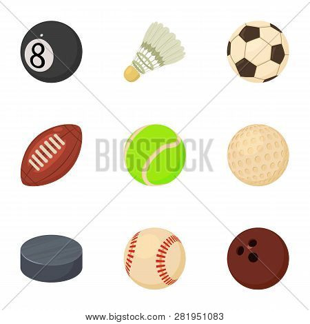 Dribble Icons Set. Cartoon Set Of 9 Dribble Icons For Web Isolated On White Background