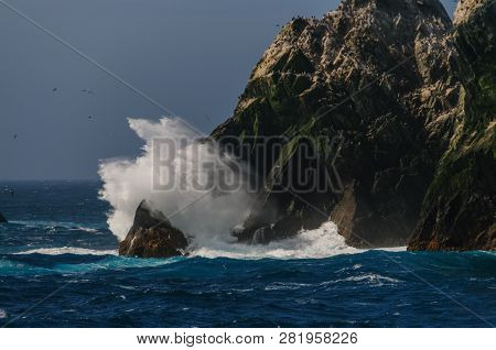 The Shag Rocks Are Six Small, Uninhabited, Islands On The Most Western Part Of South Georgia. They A