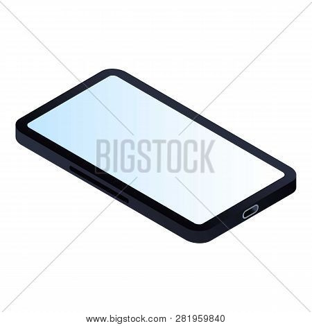 Modern Smartphone Icon. Isometric Of Modern Smartphone Vector Icon For Web Design Isolated On White 