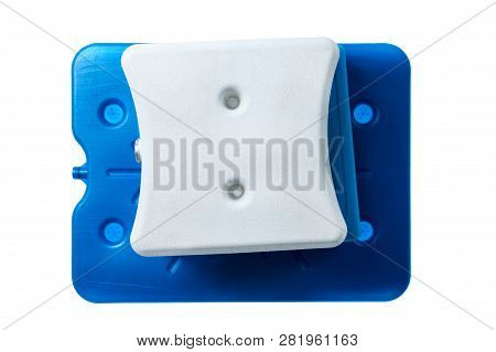 Cold Storage Ice Plate For The Cooler Bag Isolated On White