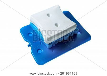 Cold Storage Ice Plate For The Cooler Bag Isolated On White