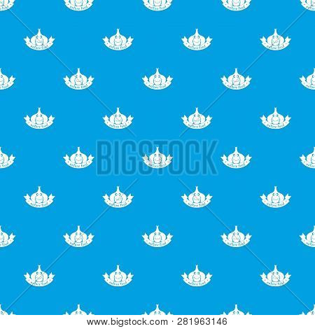 Garlic Pattern Seamless Blue Repeat For Any Use