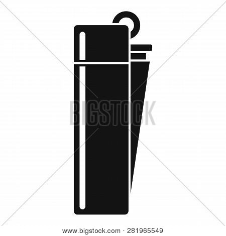 Gasoline Cigarette Lighter Icon. Simple Illustration Of Gasoline Cigarette Lighter Vector Icon For W