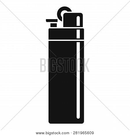Classic Cigarette Lighter Icon. Simple Illustration Of Classic Cigarette Lighter Vector Icon For Web
