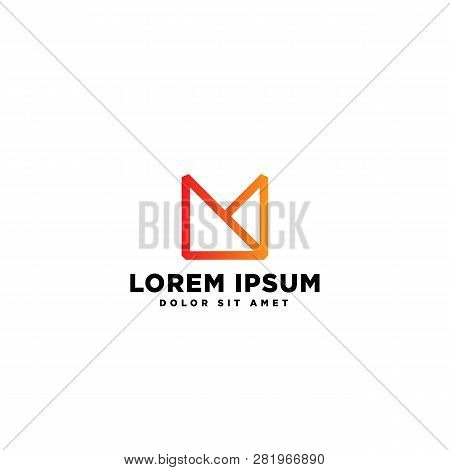 Letter M Logo Template And Fox Logo Vector Editable