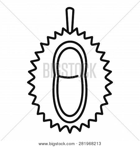 Small Durian Fruit Icon. Outline Small Durian Fruit Vector Icon For Web Design Isolated On White Bac