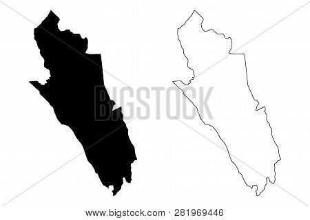 Merthyr Tydfil County Borough (united Kingdom, Wales, Cymru, Principal Areas Of Wales) Map Vector Il