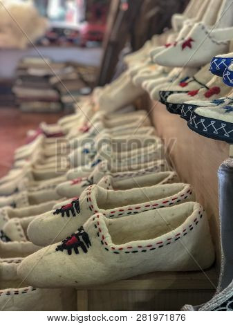Kruje, Albania - June 2018: Traditional Ottoman Market In Kruja, Birth Town Of National Hero Skander