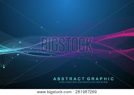 Quantum Computer Technology Concept. Deep Learning Artificial Intelligence. Big Data Algorithms Visu