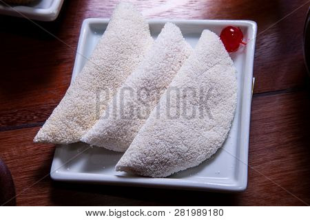 Beiju of tapioca, cassava-based dish typical of the northeastern region of Brazil, now consumed in the whole country