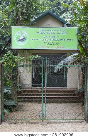 Cuc Phuong, Vietnam - January 02, 2017: Turtle Conservation Center Entrance In Cuc Phuong Park